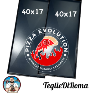 [2 PEZZI] Teglia ferro blu 40x17x2 Cm, misure per forno Effeuno con diagonale antideformazione Spessore teglie 8/10 Pizza alta idratazione ideale per professionisti della pizza e focaccia