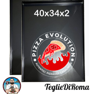 [2 PEZZI] Teglia ferro blu 40x34x2 Cm, misure per forno Effeuno con diagonale antideformazione Spessore teglie 8/10 Pizza alta idratazione ideale per professionisti della pizza e focaccia
