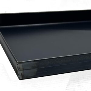 [2 PEZZI] Teglia ferro blu 40x17x2 Cm, misure per forno Effeuno con diagonale antideformazione Spessore teglie 8/10 Pizza alta idratazione ideale per professionisti della pizza e focaccia