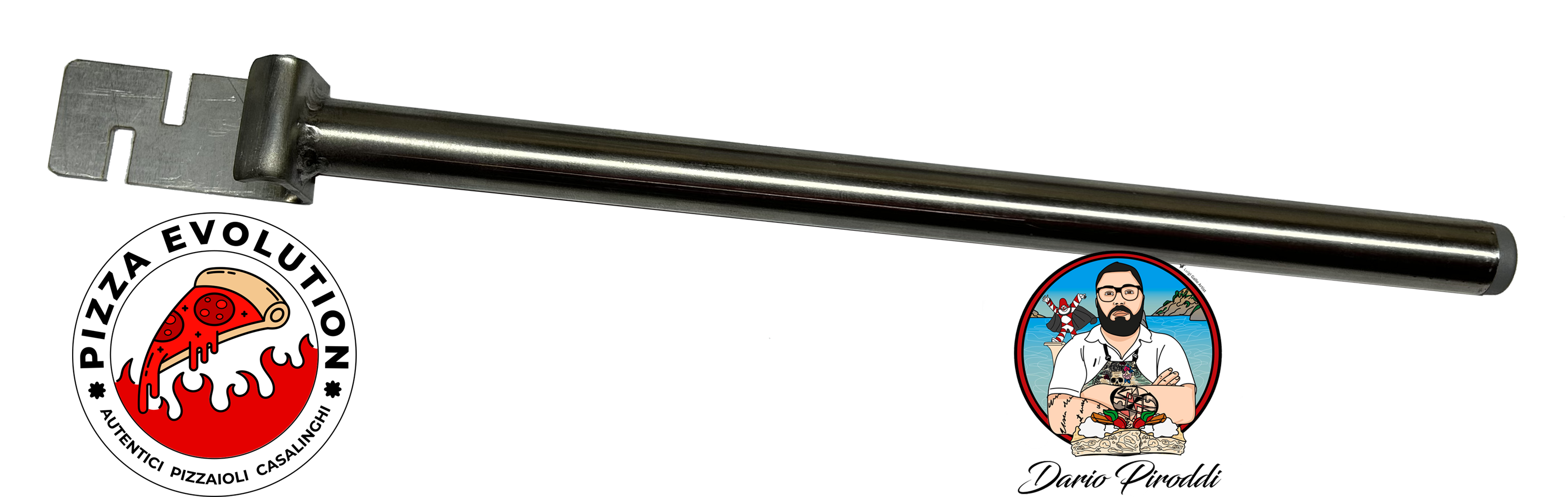 Pinza artigianale per teglie in Acciaio Inox Lunghezza 36 cm - immagine 3
